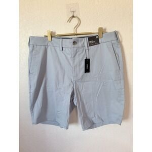 NWT$64 Express Shorts Men 34 Blue 8" Hyper Stretch Temp Control Above Knee